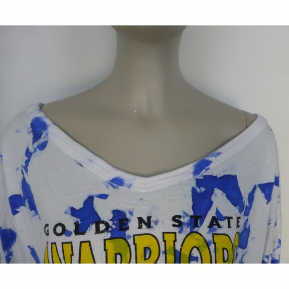 Golden State Warriors 2022 NBA Finals Champions Tie Dye Off-Shoulder Long Sleeve - Picture 5 of 12